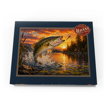 Darstellung des Puzzle Motivs Sunset Bass Fishing Splash 200 Puzzle Schachtel Ansicht3