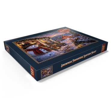 Darstellung des Puzzle Motivs Snowman Farmhouse Lantern Night 200 Puzzle Schachtel Ansicht1
