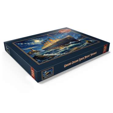 Darstellung des Puzzle Motivs Grand Ocean Liner Night Voyage 200 Puzzle Schachtel Ansicht1