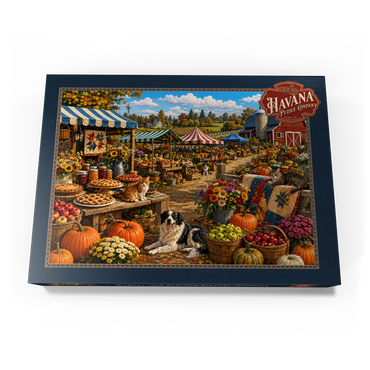 Darstellung des Puzzle Motivs County Fair Farmers Market Morning 1000 Puzzle Schachtel Ansicht3