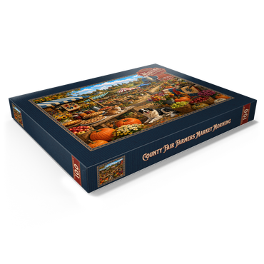 Darstellung des Puzzle Motivs County Fair Farmers Market Morning 100 Puzzle Schachtel Ansicht1