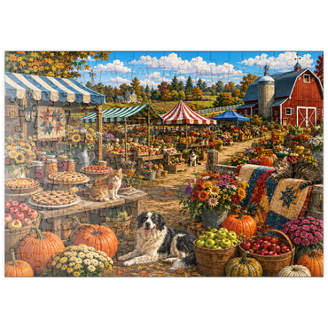 Darstellung des Puzzle Motivs puzzleplate County Fair Farmers Market Morning 200 Puzzle