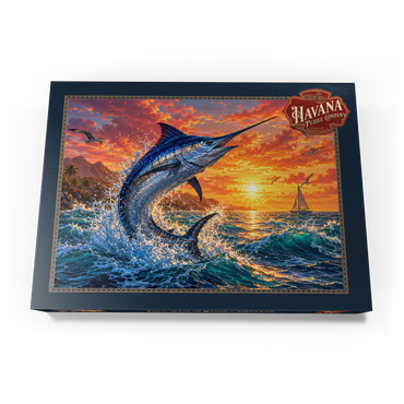 Darstellung des Puzzle Motivs Blue Marlin Sunset Breaker 500 Puzzle Schachtel Ansicht3