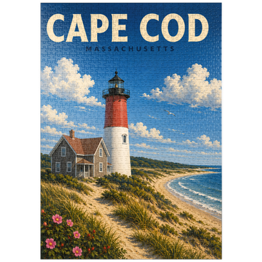 Darstellung des Puzzle Motivs puzzleplate Cape Cod – Nauset Light, Massachusetts 1000 Puzzle