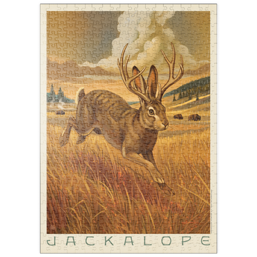 Darstellung des Puzzle Motivs puzzleplate Legends Of The National Parks: Scampering Jackalope 500 Puzzle