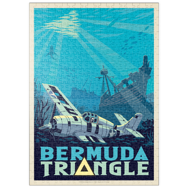 Darstellung des Puzzle Motivs puzzleplate Bermuda Triangle Shipwreck Mystery 500 Puzzle