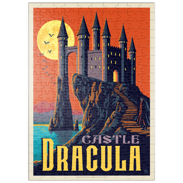 Darstellung des Puzzle Motivs puzzleplate Castle Dracula Moonlit Gothic Mystery 200 Puzzle