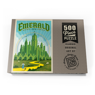 Darstellung des Puzzle Motivs Emerald City (The Land of Oz) 500 Puzzle Schachtel Ansicht3