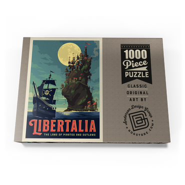 Darstellung des Puzzle Motivs Libertalia: The Pirate Paradise 1000 Puzzle Schachtel Ansicht3