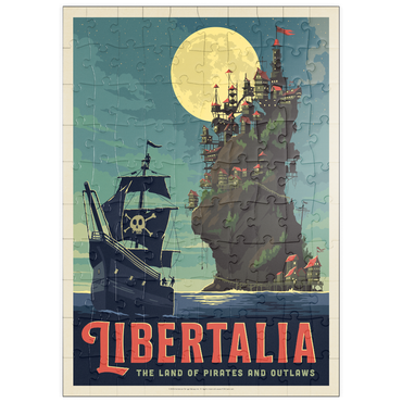 Darstellung des Puzzle Motivs puzzleplate Libertalia: The Pirate Paradise 100 Puzzle