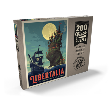 Darstellung des Puzzle Motivs Libertalia: The Pirate Paradise 200 Puzzle Schachtel Ansicht2