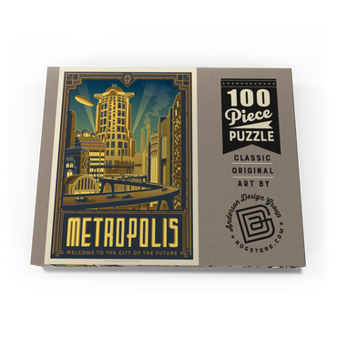 Darstellung des Puzzle Motivs Metropolis: City Of The Future 100 Puzzle Schachtel Ansicht3