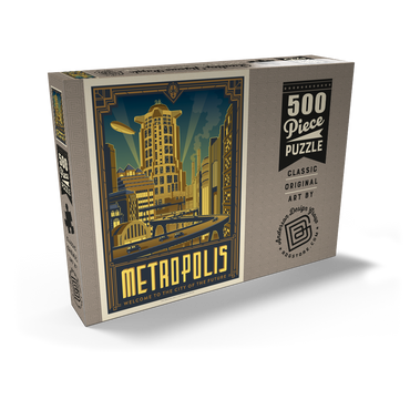 Darstellung des Puzzle Motivs Metropolis: City Of The Future 500 Puzzle Schachtel Ansicht2