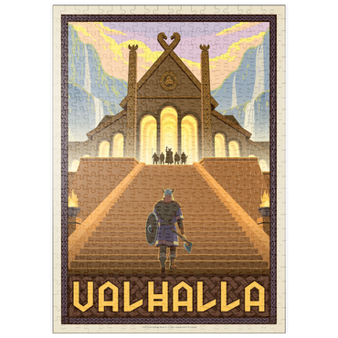 Darstellung des Puzzle Motivs puzzleplate Valhalla Viking Hall Epic Ascent 500 Puzzle