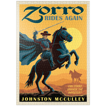 Darstellung des Puzzle Motivs puzzleplate Zorro Rides Again: Johston McCulley 1000 Puzzle