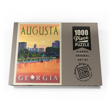 Darstellung des Puzzle Motivs Augusta Georgia Riverfront Sunset Charm 1000 Puzzle Schachtel Ansicht3