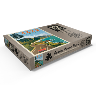 Darstellung des Puzzle Motivs Hawaii: Oahu (North Shore Drive) 500 Puzzle Schachtel Ansicht1