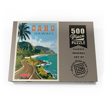 Darstellung des Puzzle Motivs Hawaii: Oahu (North Shore Drive) 500 Puzzle Schachtel Ansicht3