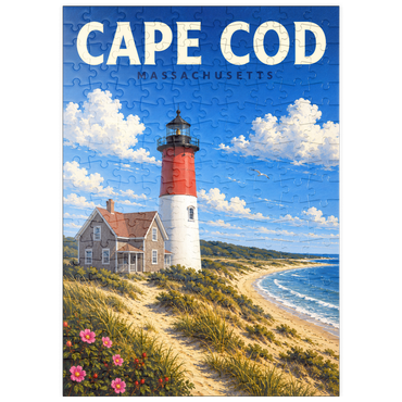 Darstellung des Puzzle Motivs puzzleplate Cape Cod – Nauset Light, Massachusetts 200 Puzzle