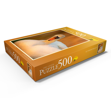 Darstellung des Puzzle Motivs Schwanenblick 500 Puzzle Schachtel Ansicht1
