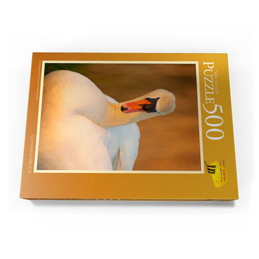 Darstellung des Puzzle Motivs Schwanenblick 500 Puzzle Schachtel Ansicht3