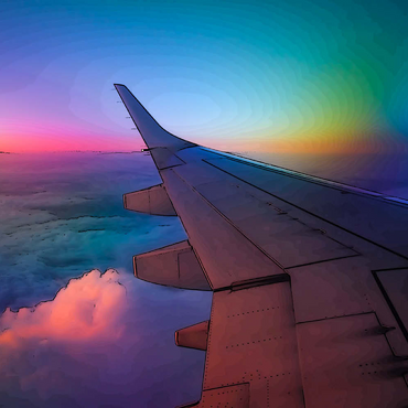 Darstellung des Puzzle Motivs Colorful Sky 500 Puzzle 3D Modell