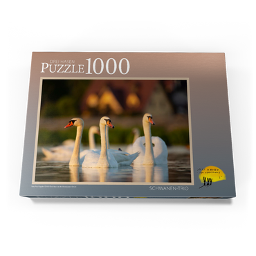 Darstellung des Puzzle Motivs Schwanen-Trio 1000 Puzzle Schachtel Ansicht3