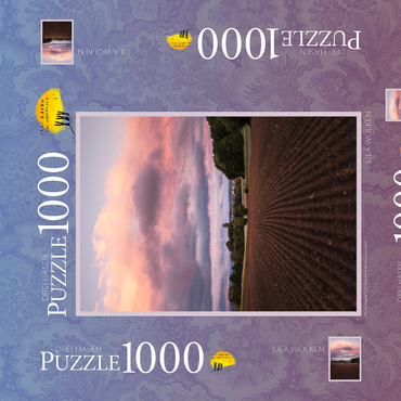 Darstellung des Puzzle Motivs Lila Wolken 1000 Puzzle Schachtel 3D Modell
