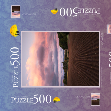 Darstellung des Puzzle Motivs Lila Wolken 500 Puzzle Schachtel 3D Modell