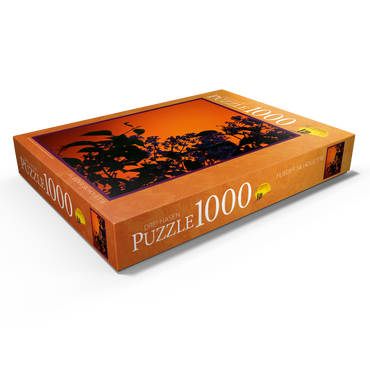 Darstellung des Puzzle Motivs Flieder Silhouette 1000 Puzzle Schachtel Ansicht1