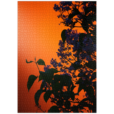 Darstellung des Puzzle Motivs puzzleplate Flieder Silhouette 1000 Puzzle