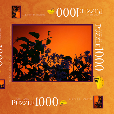 Darstellung des Puzzle Motivs Flieder Silhouette 1000 Puzzle Schachtel 3D Modell