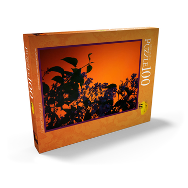 Darstellung des Puzzle Motivs Flieder Silhouette 100 Puzzle Schachtel Ansicht2