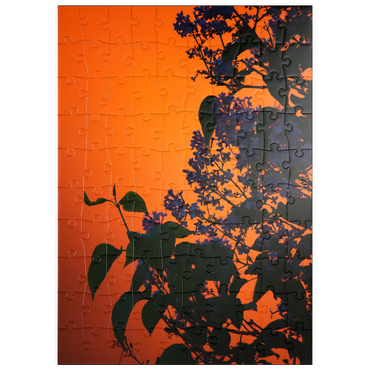 Darstellung des Puzzle Motivs puzzleplate Flieder Silhouette 100 Puzzle