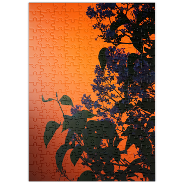 Darstellung des Puzzle Motivs puzzleplate Flieder Silhouette 200 Puzzle