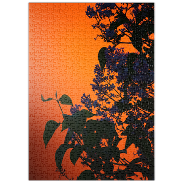 Darstellung des Puzzle Motivs puzzleplate Flieder Silhouette 500 Puzzle