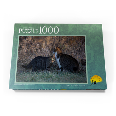 Darstellung des Puzzle Motivs Nala und Minka 1000 Puzzle Schachtel Ansicht3