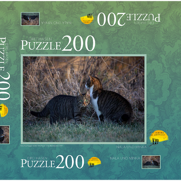 Darstellung des Puzzle Motivs Nala und Minka 200 Puzzle Schachtel 3D Modell