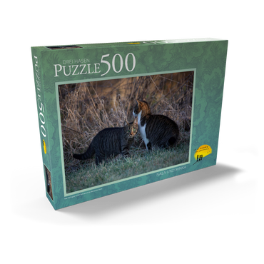 Darstellung des Puzzle Motivs Nala und Minka 500 Puzzle Schachtel Ansicht2