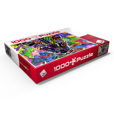 Darstellung des Puzzle Motivs Fantastic leopard 1000 Puzzle Schachtel Ansicht1