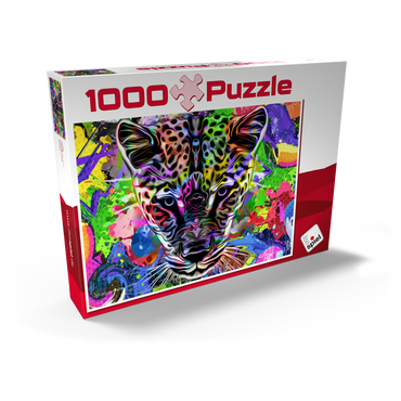 Darstellung des Puzzle Motivs Fantastic leopard 1000 Puzzle Schachtel Ansicht2
