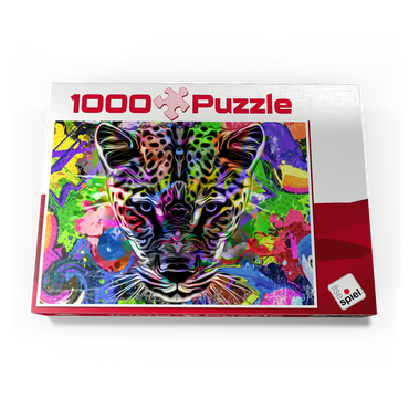 Darstellung des Puzzle Motivs Fantastic leopard 1000 Puzzle Schachtel Ansicht3