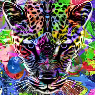 Darstellung des Puzzle Motivs Fantastic leopard 1000 Puzzle 3D Modell