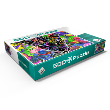 Darstellung des Puzzle Motivs Fantastic leopard 500 Puzzle Schachtel Ansicht1