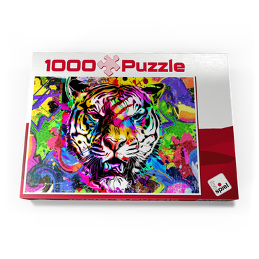 Darstellung des Puzzle Motivs Fantastic tiger 1000 Puzzle Schachtel Ansicht3