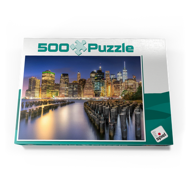 Darstellung des Puzzle Motivs New York Skyline 500 Puzzle Schachtel Ansicht3