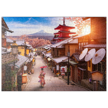 Darstellung des Puzzle Motivs puzzleplate dyllisches Japan 500 Puzzle