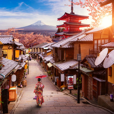 Darstellung des Puzzle Motivs dyllisches Japan 500 Puzzle 3D Modell