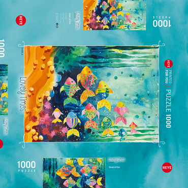 Darstellung des Puzzle Motivs Shoal of Fish - Gabila - Lovely Times 1000 Puzzle Schachtel 3D Modell