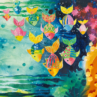 Darstellung des Puzzle Motivs Shoal of Fish 200 Puzzle 3D Modell